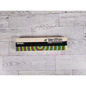 12 Berol Verithin Non Photo Blue & Sky Blue 740 1/2 Eagle Colored Pencils w/ Box